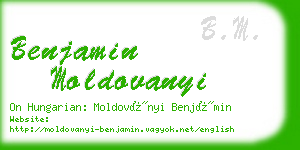 benjamin moldovanyi business card